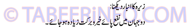 zirah-ka-anbar-dekhna-tabee