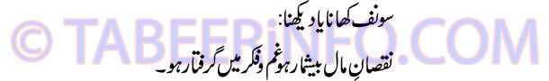 sonf-khana-ya-dekhna-tabeer